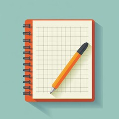  Vector Icon Design of a Notebook and Pen
