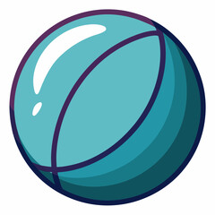 Naklejka premium Ball, colorful toy for kids vector illustration. Baby toy isolated on white background stock illustration