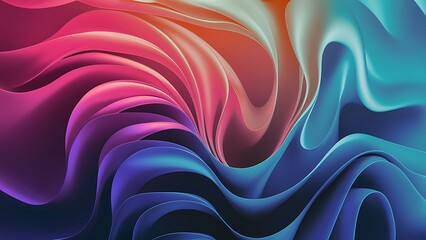 Obraz premium Beautiful 3D Background with Smooth Silky Shapes