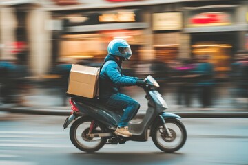 Delivery drivers transport items to online customers amid epidemic effects