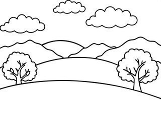 Mountain landscape stock illustration