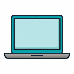 Laptop computer icon stock illustration