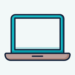 Laptop computer icon stock illustration