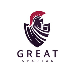 Sparta Logo, Spartan Helmet and Cloak for Greek Roman Warrior Knight Solider logo design inspiration