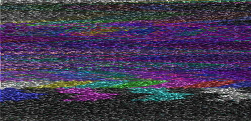 The grainy texture of a TV or computer screen, reminiscent of the aesthetic of old 80's movies. 