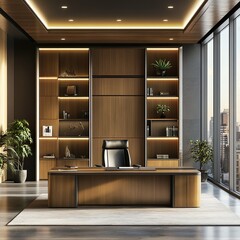 Fototapeta premium modern living room with fireplace