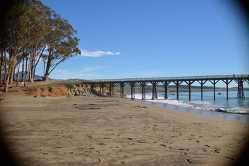 california, ca, coastal, coast, beach, pacific, cali, nature, natural, sun, sunshine, sunset, central, san, simeon, sea, pier, sky, water, ocean, sand, landscape, bay, waves, shore