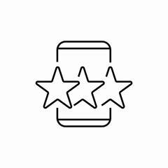 phone rate stars icon sign vector