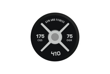 Obraz premium Cross Training and Fitness. Disk weight and barbell. Gym and Fitness logo.