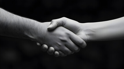 Simple handshake between two people.


