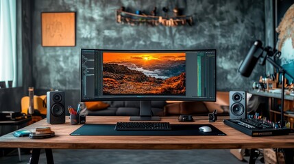 Professional editing multimedia content on a high-end workstation