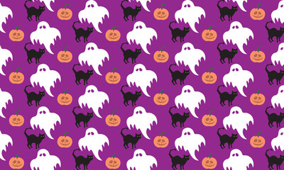Halloween spooky pattern background 
