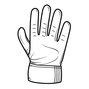 recommend clip art: Stylish glove outline icon in vector format for fashion designs.