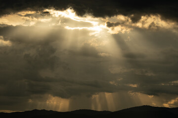 Beautiful sky and clouds landscape before the rain