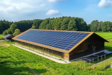 Solar farm with photovoltaic panels