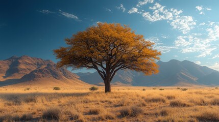 Obraz premium Lone Tree in the Namib Desert