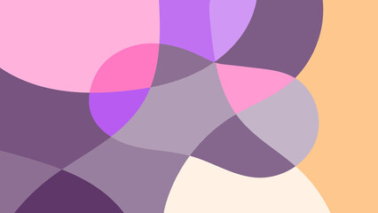 Abstract Geometric Shapes with Soft Color Overlays