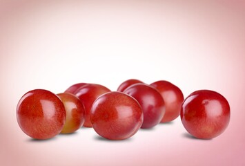 Small bunch of tasty fresh ripe red grape