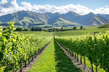Summer vineyards of New Zealand