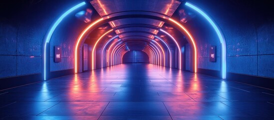 Neon Lights Tunnel