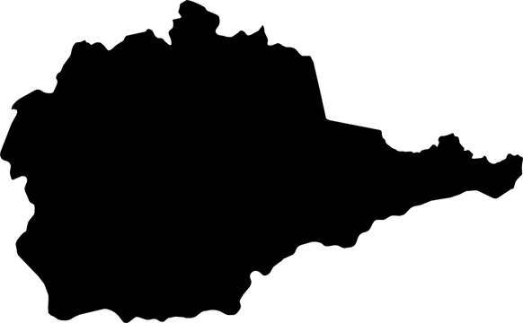 Contour map of the region of Yevrey, Russia. Graphic illustration on a transparent background with black region borders