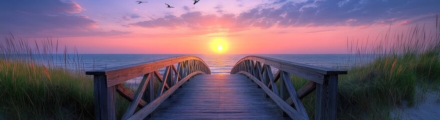 Fototapeta premium Sunset Bridge