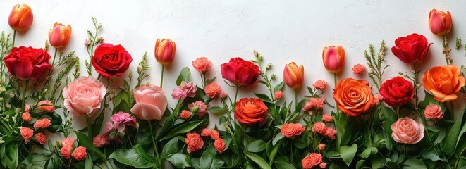 Colorful Floral Border