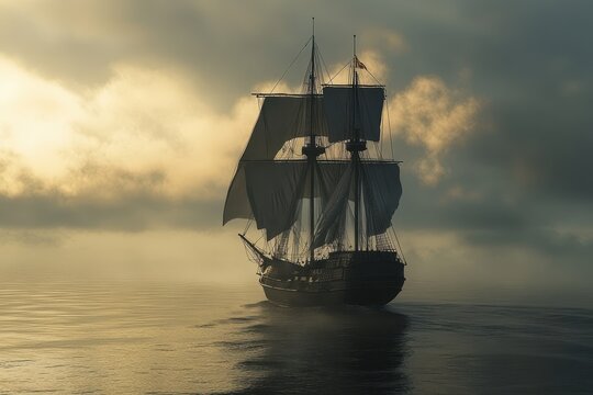 The vessel is moving at a slow pace
