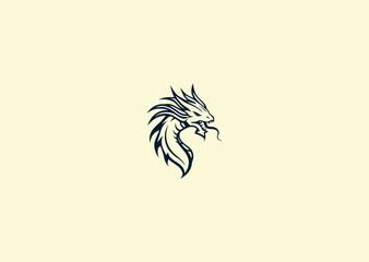 Vector illustration of Dragon Logo Design