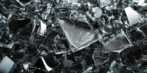 Jagged Gray Crystalline Asbestos Pieces Close-up Showing Sharp Edges