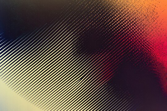 Abstract Background with Diagonal Lines and Red and Yellow Color Gradient
