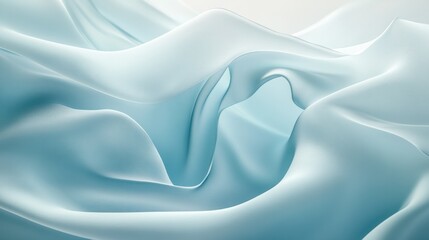 Fototapeta premium A pale cyan blue background with gentle waves and curves for a soft, flowing visual.