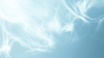 A soft sky blue background with subtle wisps of white resembling distant clouds. Dreamy and light.