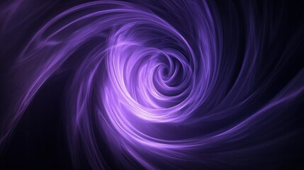 Fototapeta premium A soft swirl of violet light in the center of a dark background, creating a calm and hypnotic effect.
