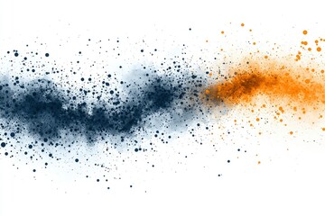 Obraz premium Abstract Watercolor Background with Blue and Gold Splashes