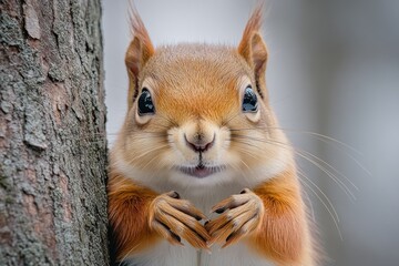 Close Up Of A Curious Squirrel