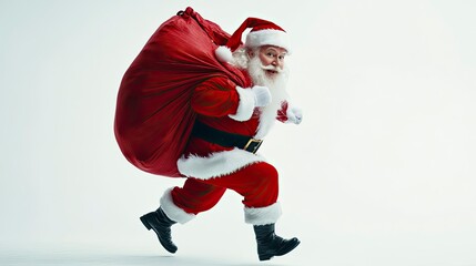 santa claus with a bag of gifts