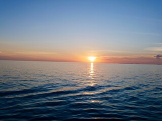 sunset in the sea