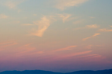 Fototapeta premium sunset in the mountains