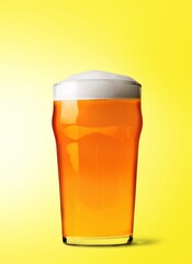 Fresh alcohol cold beer in glass