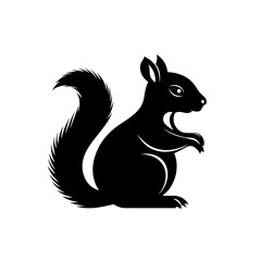 Black Squirrel Icon Representing Nature, Wildlife, and Woodland Animals