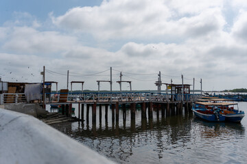 boats in the port Puerto Pizarro Tumbes Perú