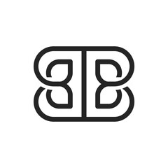 the logo consists of the letter BB natural opposite. Abstract, outline and elegant.