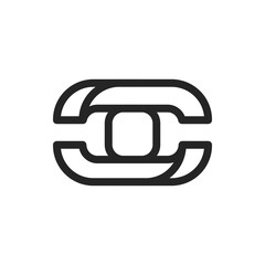 the logo consists of the letter CC. Abstract, outline and elegant.