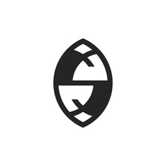 the logo consists of the letter S shield. Abstract, outline and elegant.