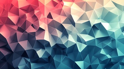 Obraz premium Abstract Geometric Pattern with Red, Blue, and White Triangles