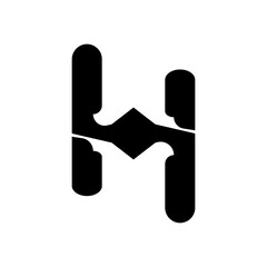 letter h logo template unique and simple