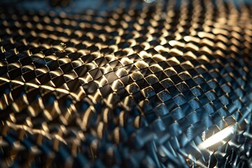 Fototapeta premium Closeup of a car carbonic plastic in the shop