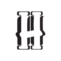 letter h logo template unique and simple