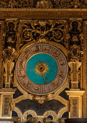 Obraz premium Gold leaf clock, Venice